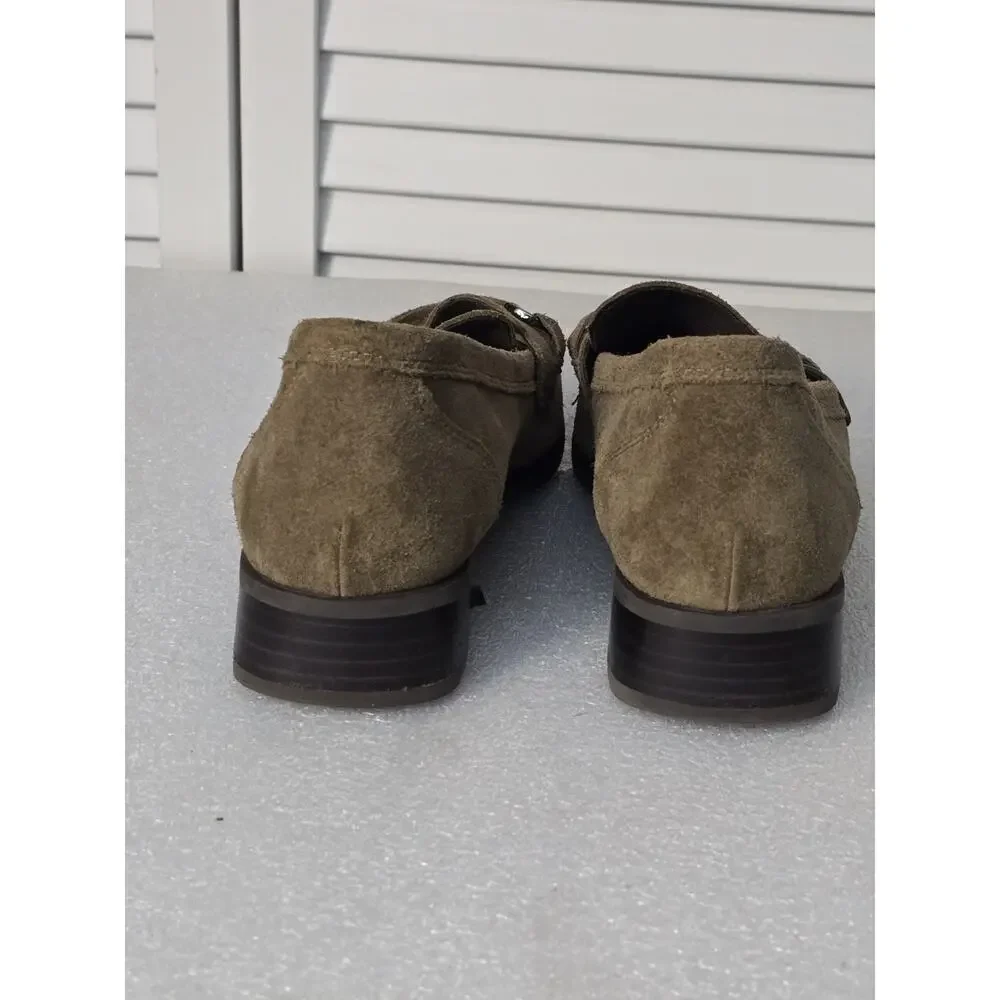 Munro Shoes 8.5 Suede Leather Gryffin Loafers Toasted Sesame Horsebit Classic